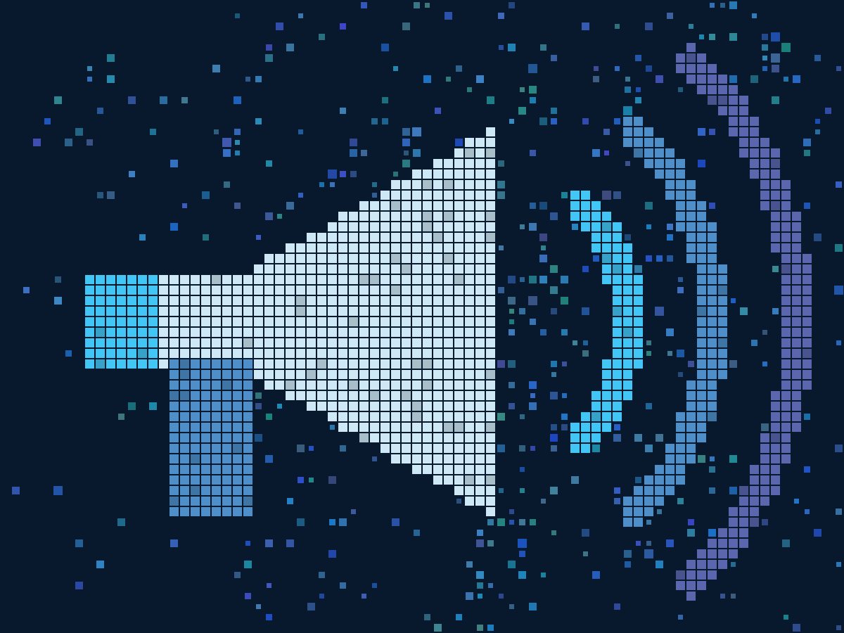 Pixel illustration of a megaphone