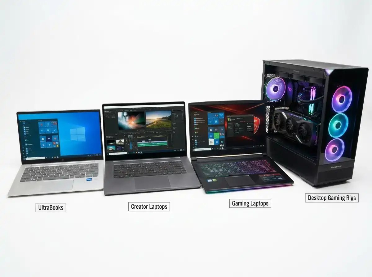 Ultrabooks, creator laptops, gaming laptops and a desktop gaming rig