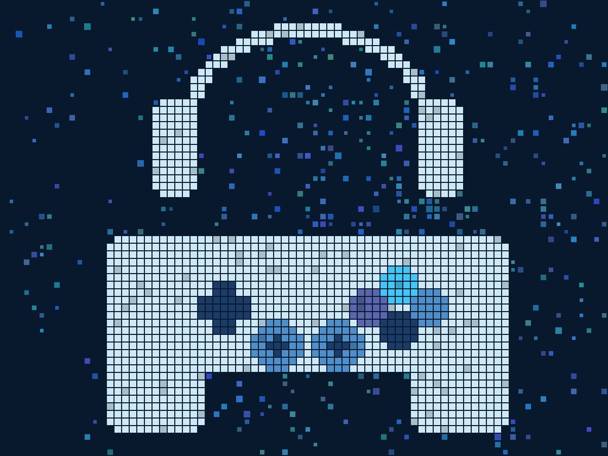 Pixel illustration of a game controller and a gaming headset